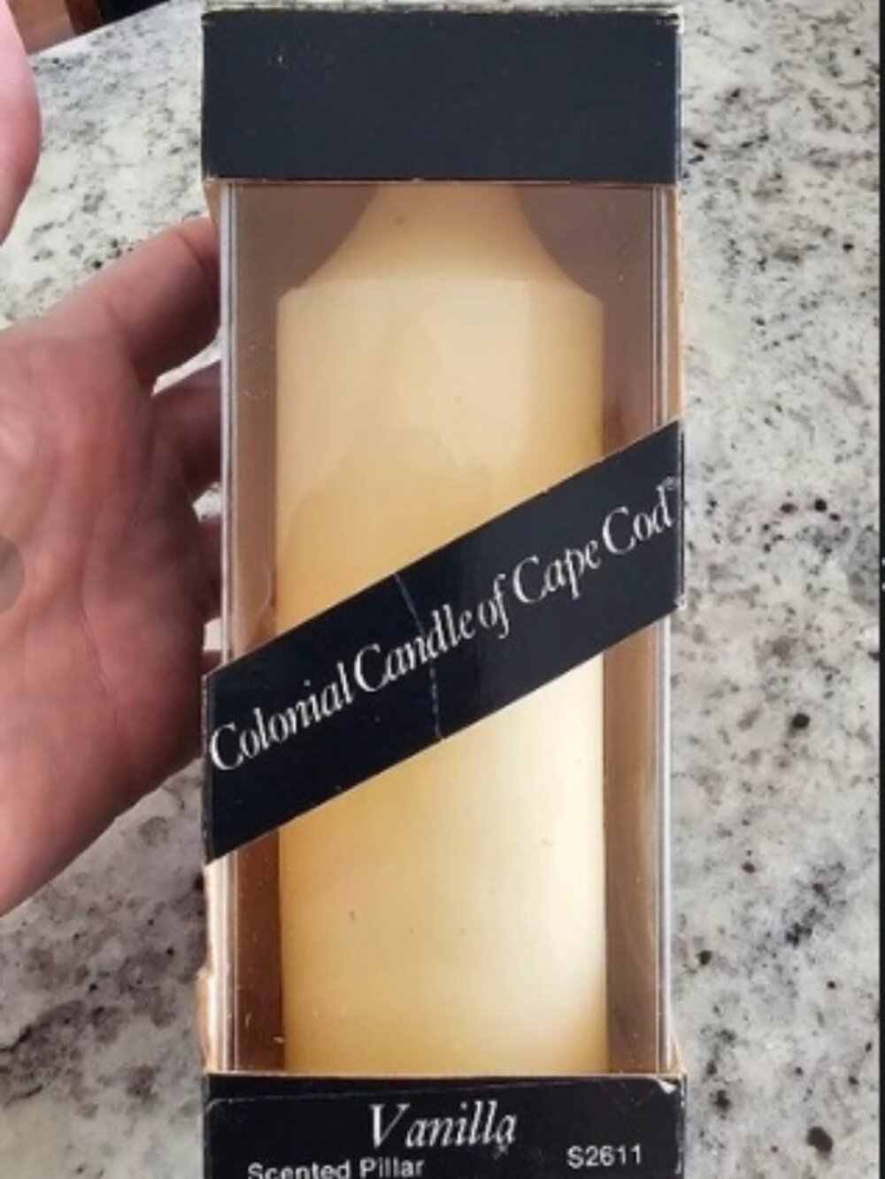 NEW Vintage Still in Box Colonial of Cape Cod 6" Pillar Candle Vanilla Scented